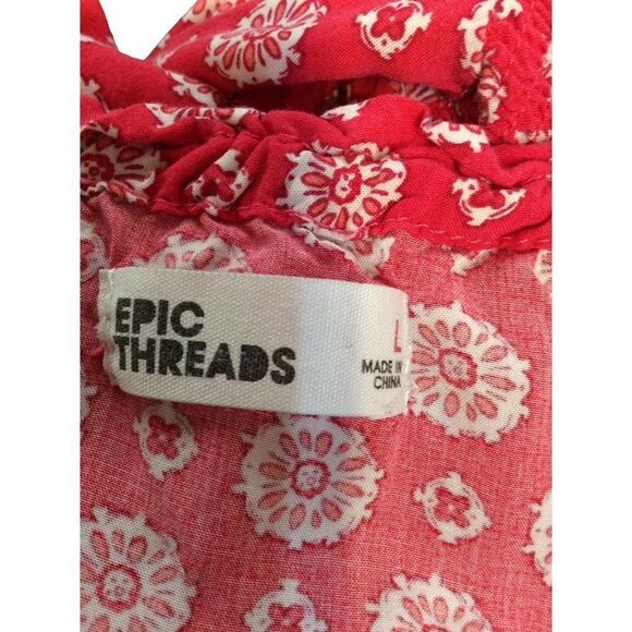 EPIC Threads Girl Romper Large(10-12) Red Rayon - Picture 3 of 3
